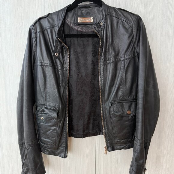 Massimo Dutti Black Genuine Leather Jacket – S (sale ends 08/28) - Picture 1 of 5